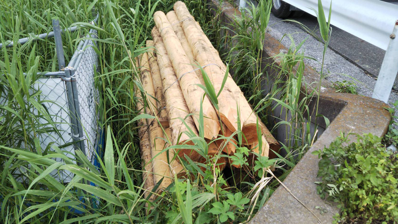 埼玉県.久喜市 松杭納品