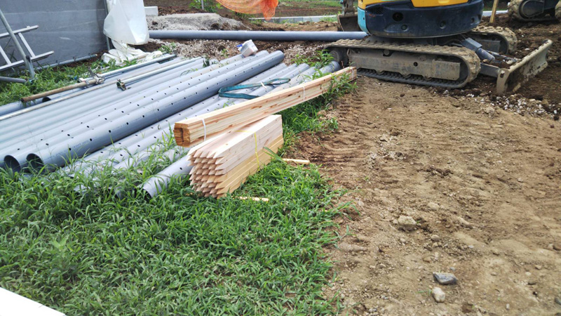 埼玉県日高市 ヌキ 測量杭 配達