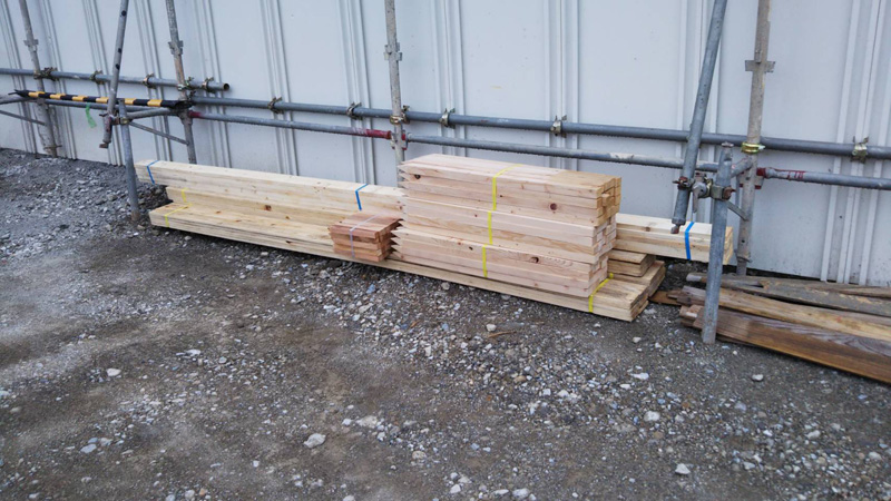 埼玉県秩父市 杭 ヌキ 桟木 配達