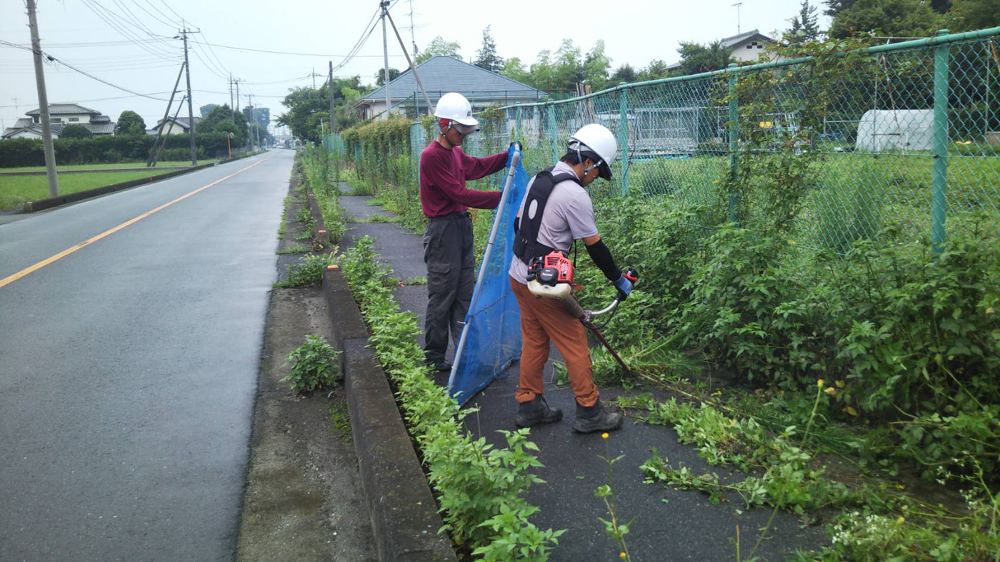 埼玉県比企郡吉見町 伐採工事 作業中