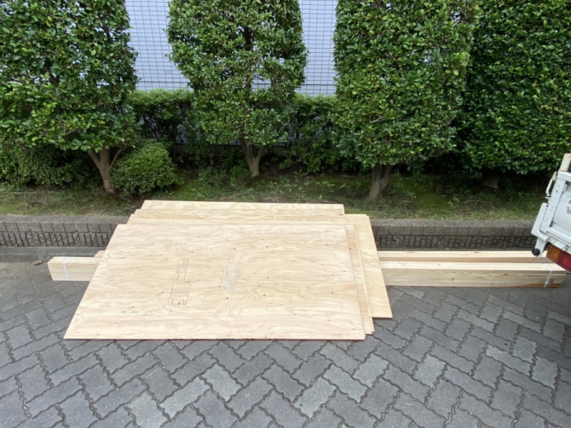 埼玉県さいたま市見沼区 針葉樹ベニヤ 垂木 配達