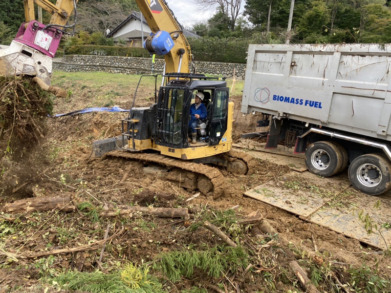 小川町 危険木伐採工事 作業中