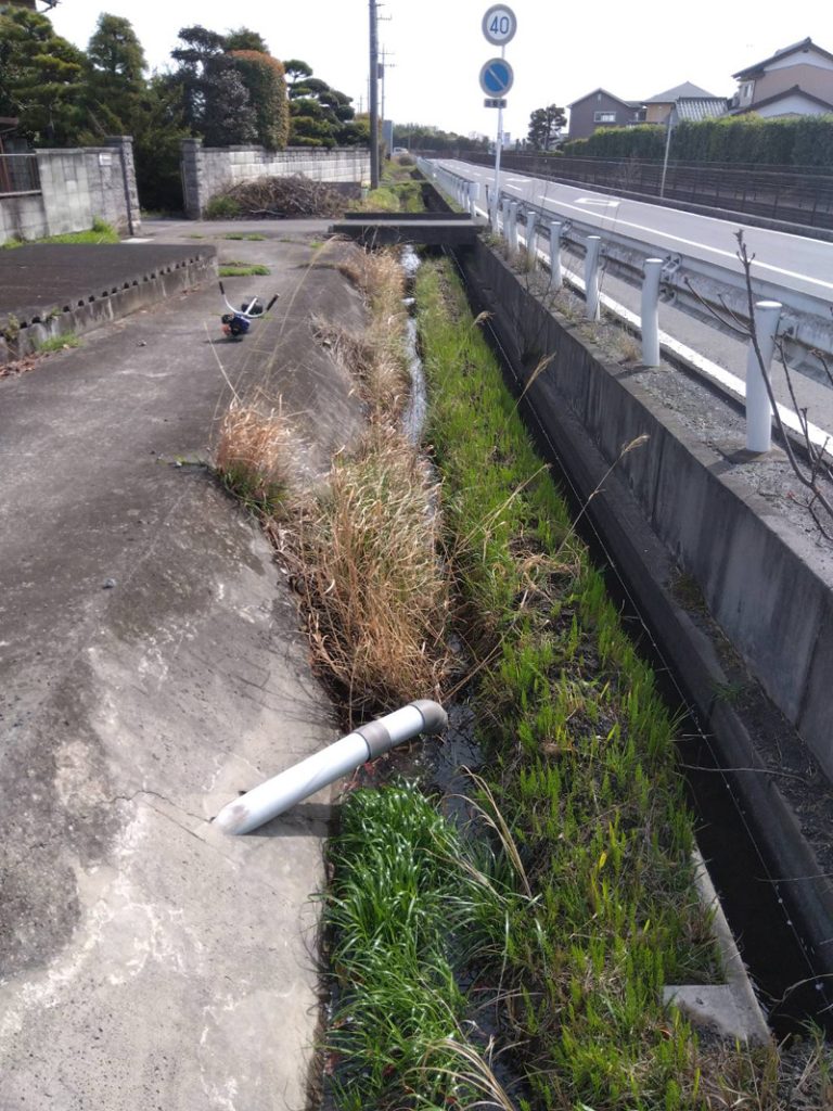 埼玉県羽生市 側溝汚泥除去工事 着工前