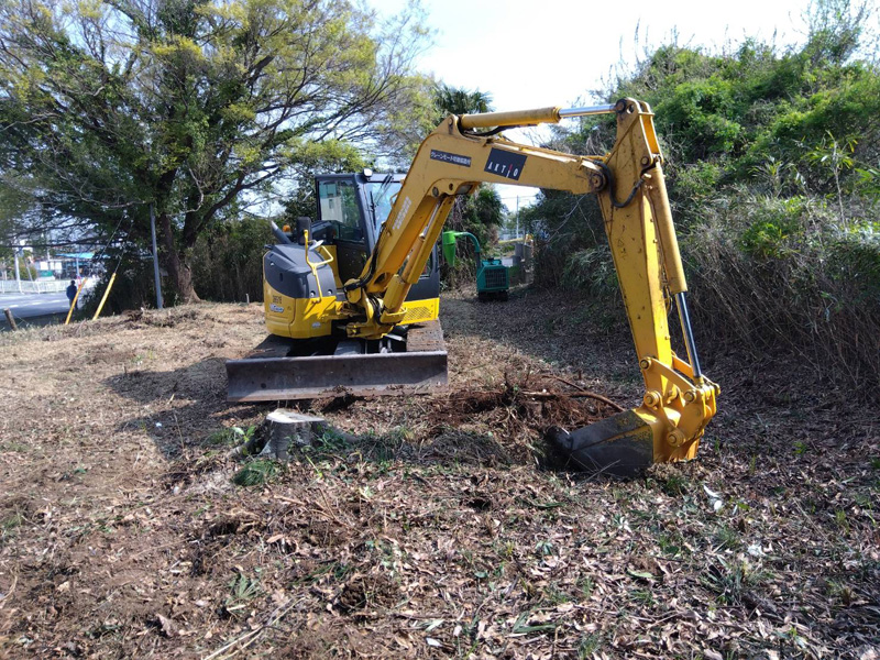 埼玉県東松山市伐採工事 作業中