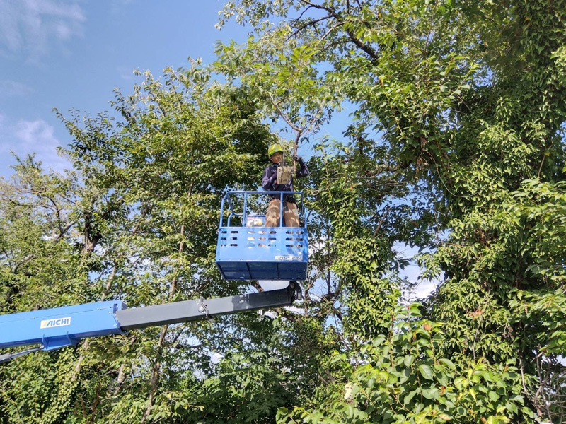 埼玉県東松山市大規模河川工事 高所作業
