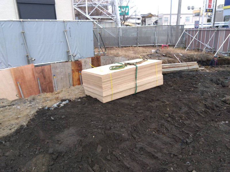 埼玉県川口市 NONJASコンパネ養生用ベニヤ 配達