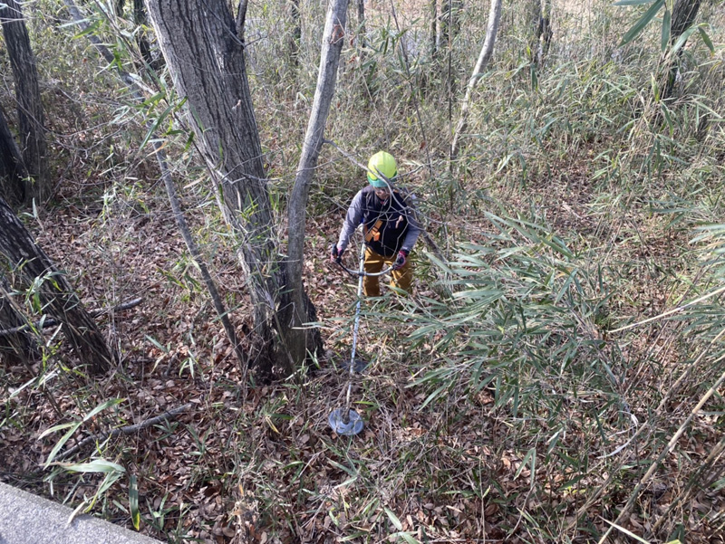 埼玉県比企郡吉見町 伐採工事 作業中