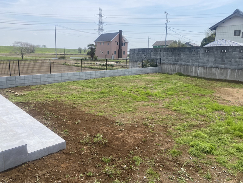 埼玉県比企郡吉見町 芝生張り工事 着工前