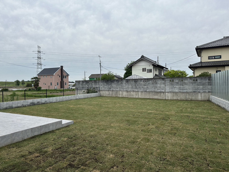 埼玉県比企郡吉見町 芝生張り工事 完了
