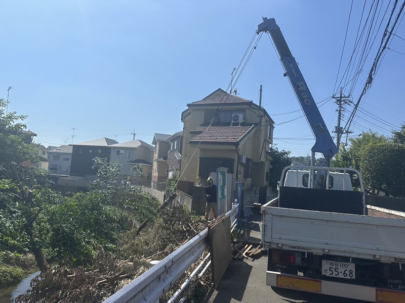 埼玉県内 伐採工事 作業中