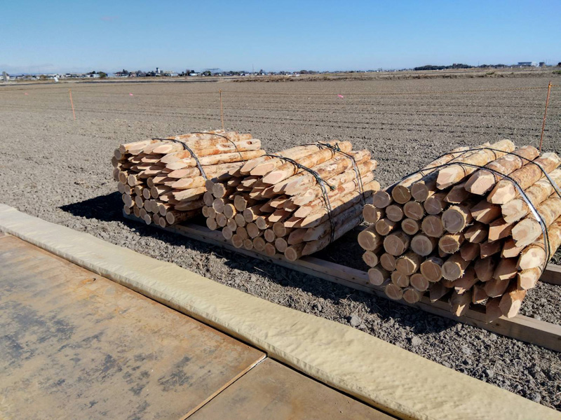 埼玉県熊谷市 松杭配達