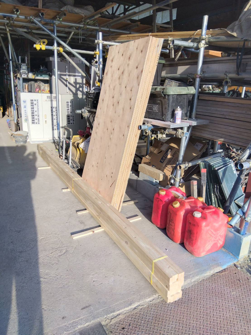 埼玉県深谷市 桟木、コンパネ 納品