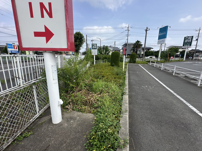 埼玉県内ショッピングセンター 緑地整備工事 着工前