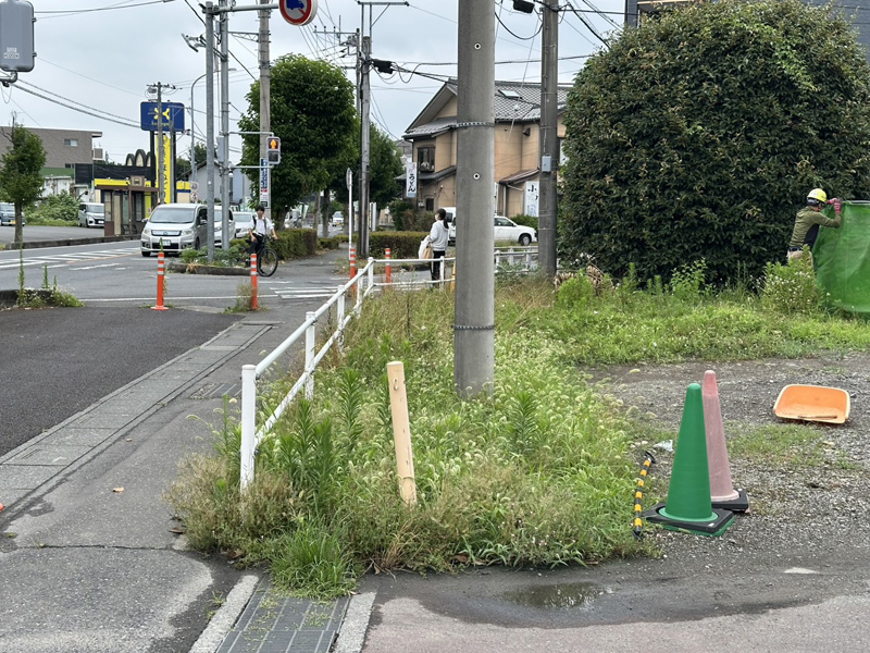 埼玉県内ショッピングセンター 緑地整備工事 着工前