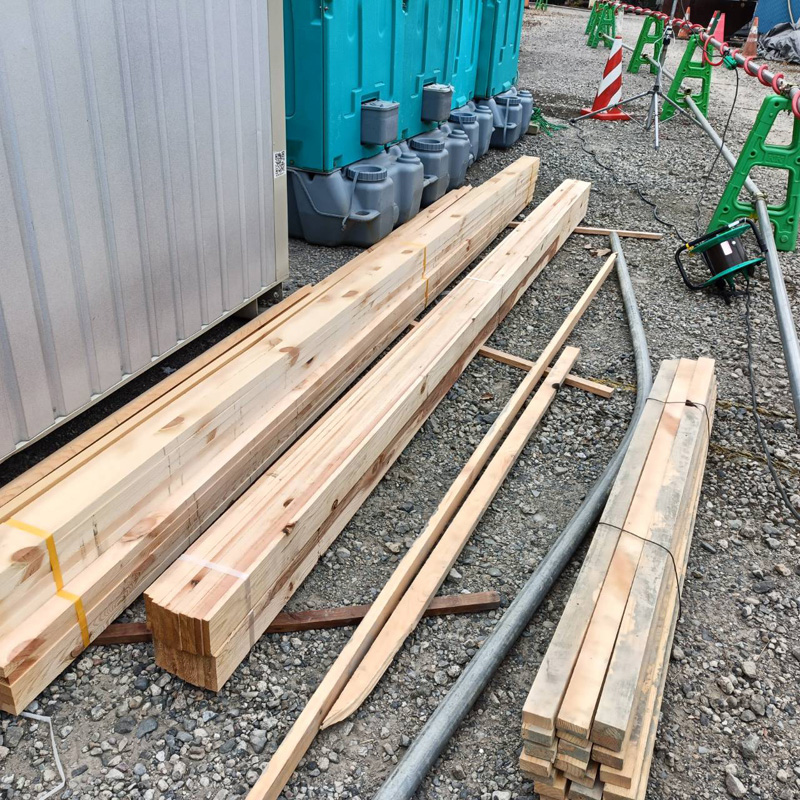 埼玉県比企郡ときがわ町 ヌキ、カットバタ角 納品