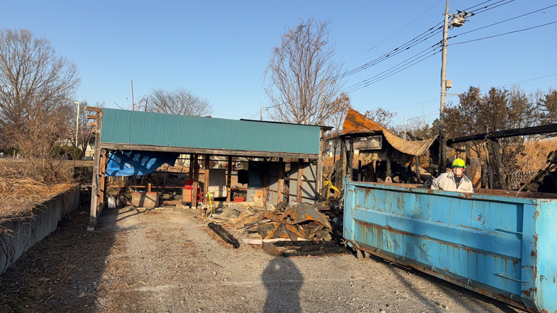 埼玉県比企郡滑川町 火事後 個人宅解体工事 着工前