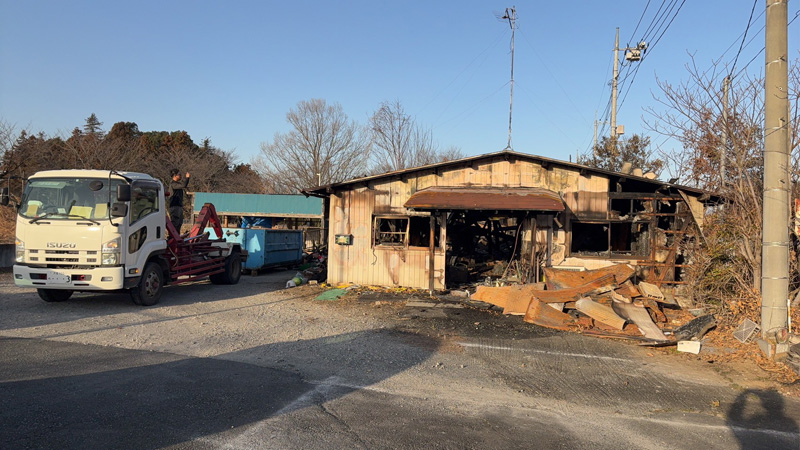 埼玉県比企郡滑川町 火事後 個人宅解体工事 着工前