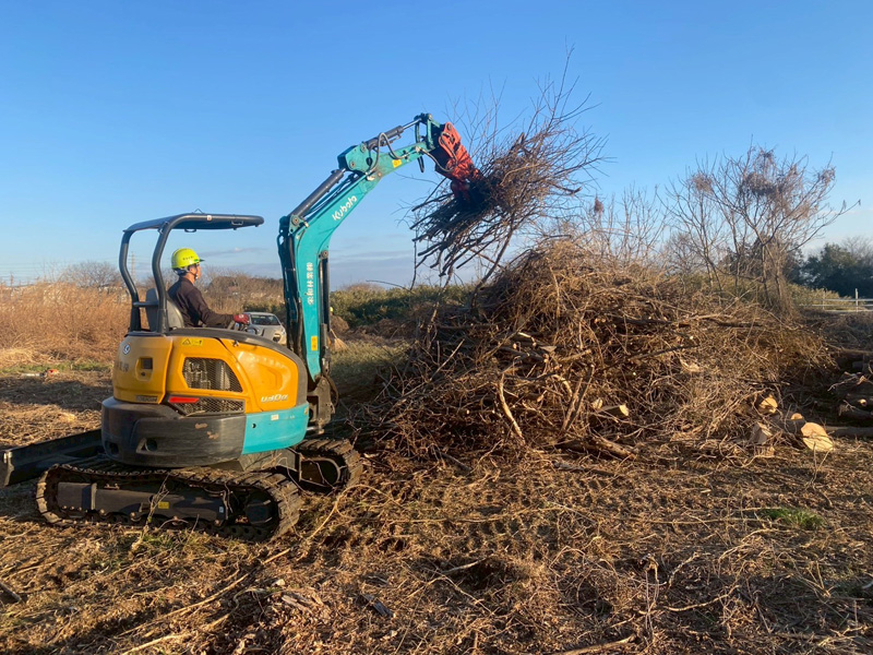 埼玉県東松山市 伐採工事 作業中