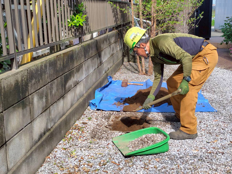 埼玉県鴻巣市個人宅 伐採工事 作業中