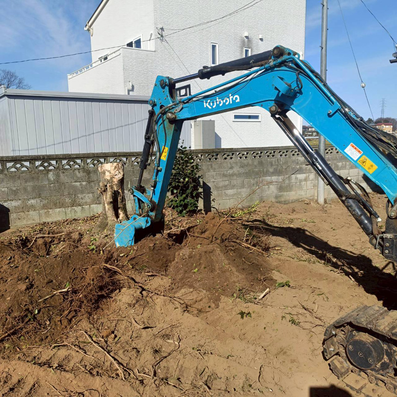 埼玉県深谷市 須藤様宅 伐採工事 作業中