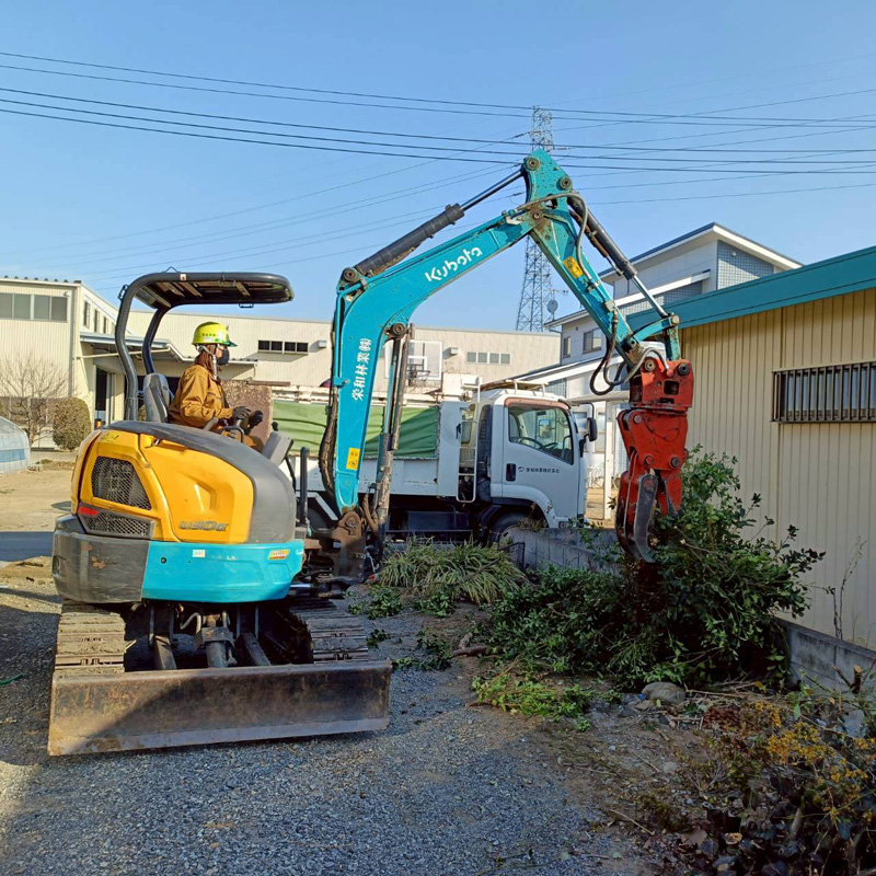 埼玉県深谷市 須藤様宅 伐採工事 作業中